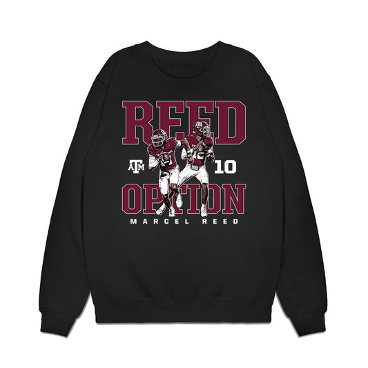 Texas A&M - NCAA Football : Marcel Reed - Reed Option Premium Crewneck Sweatshirt-0