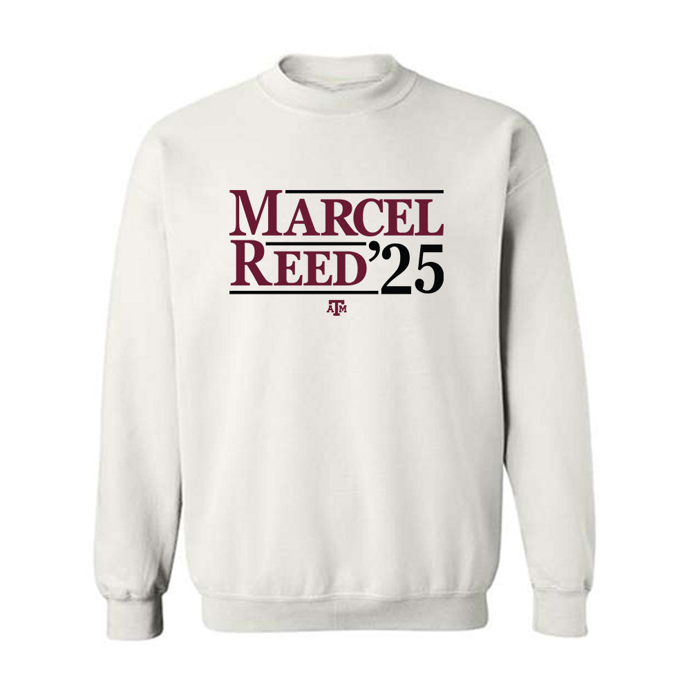Texas A&M - NCAA Football : Marcel Reed - Campaign Statement Crewneck Sweatshirt-0