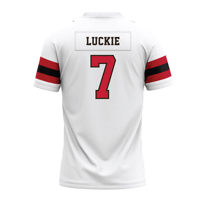 Georgia - NCAA Football : Lawson Luckie - White Premium Football Jersey-1
