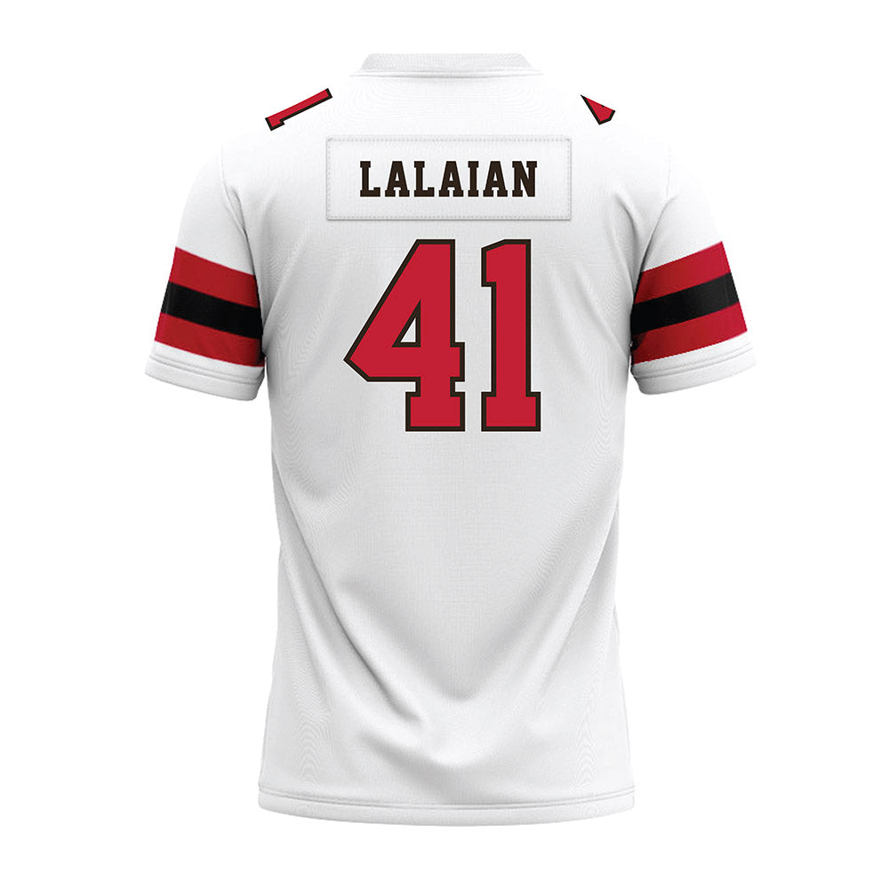 Georgia - NCAA Football : David Lalaian - White Premium Football Jersey-1