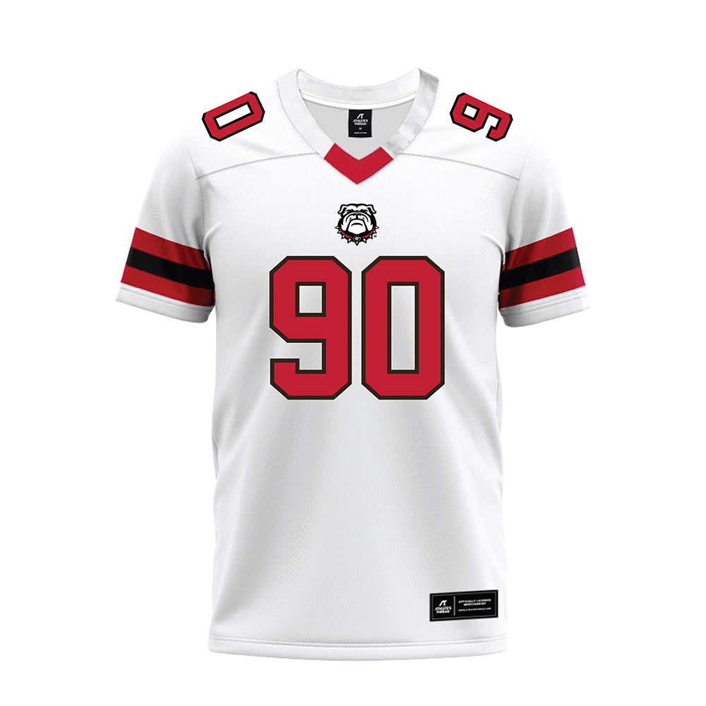 Georgia - NCAA Football : Elijah Griffin - White Premium Football Jersey-0