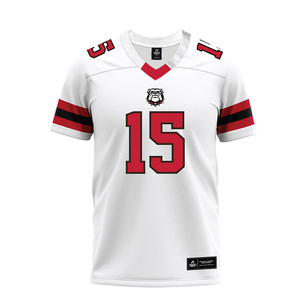 Georgia - NCAA Football : Khamari Brooks - White Premium Football Jersey-0