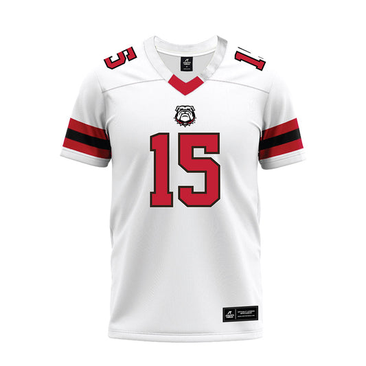 Georgia - NCAA Football : Khamari Brooks - White Premium Football Jersey-0