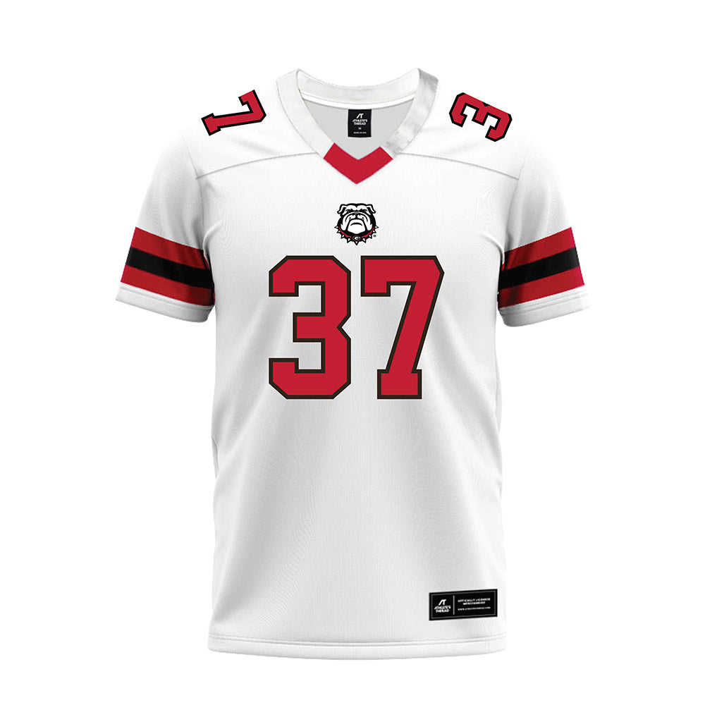 Georgia - NCAA Football : Benjamin McElreath - White Premium Football Jersey-0