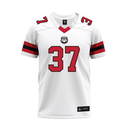 Georgia - NCAA Football : Benjamin McElreath - White Premium Football Jersey-0