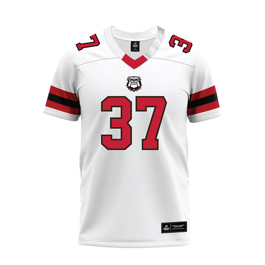 Georgia - NCAA Football : Benjamin McElreath - White Premium Football Jersey-0