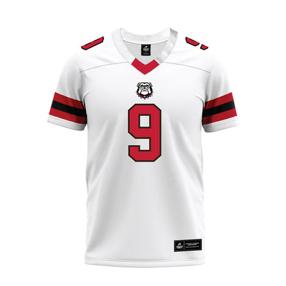 Georgia - NCAA Football : Ethan Barbour - White Premium Football Jersey-0