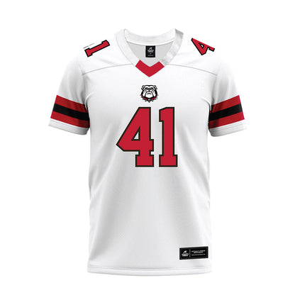 Georgia - NCAA Football : David Lalaian - White Premium Football Jersey-0
