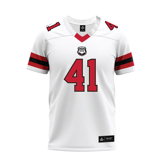 Georgia - NCAA Football : David Lalaian - White Premium Football Jersey-0