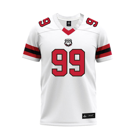 Georgia - NCAA Football : Harran Zureikat - White Premium Football Jersey-0