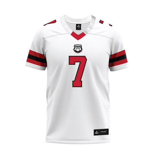 Georgia - NCAA Football : Khalil Barnes - White Premium Football Jersey-0