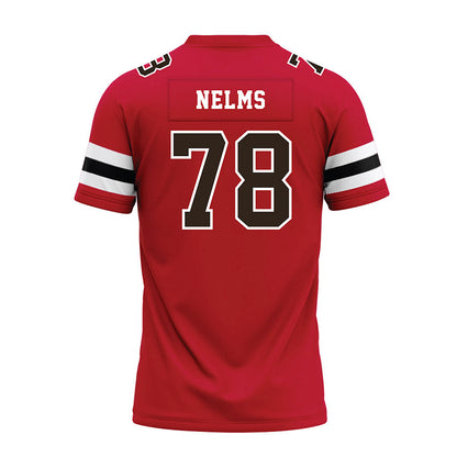Georgia - NCAA Football : Tate Nelms - Red Premium Football Jersey-1