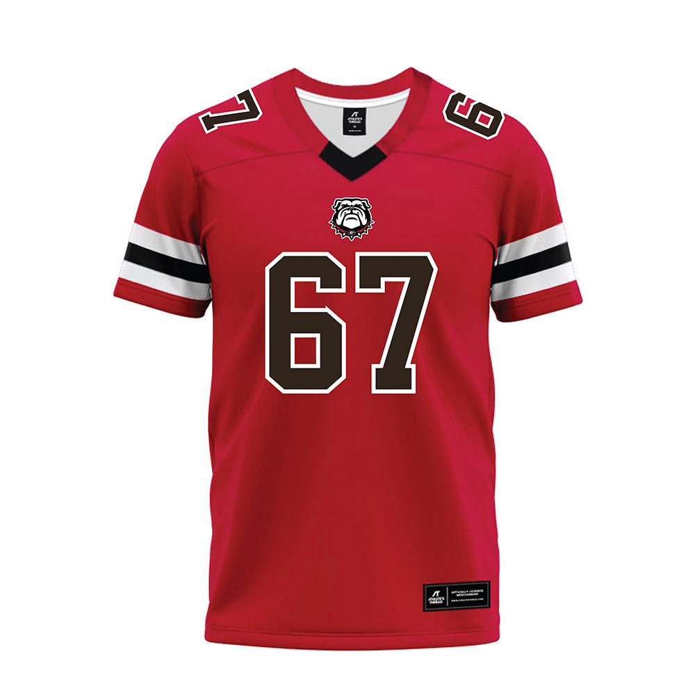 Georgia - NCAA Football : Clinton Barlow - Red Premium Football Jersey-0