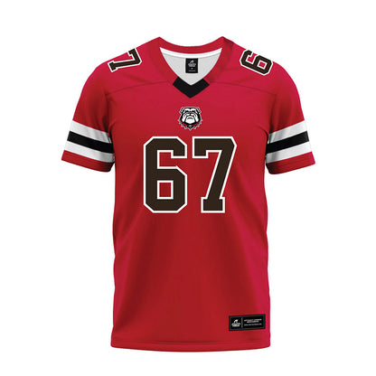 Georgia - NCAA Football : Clinton Barlow - Red Premium Football Jersey-0