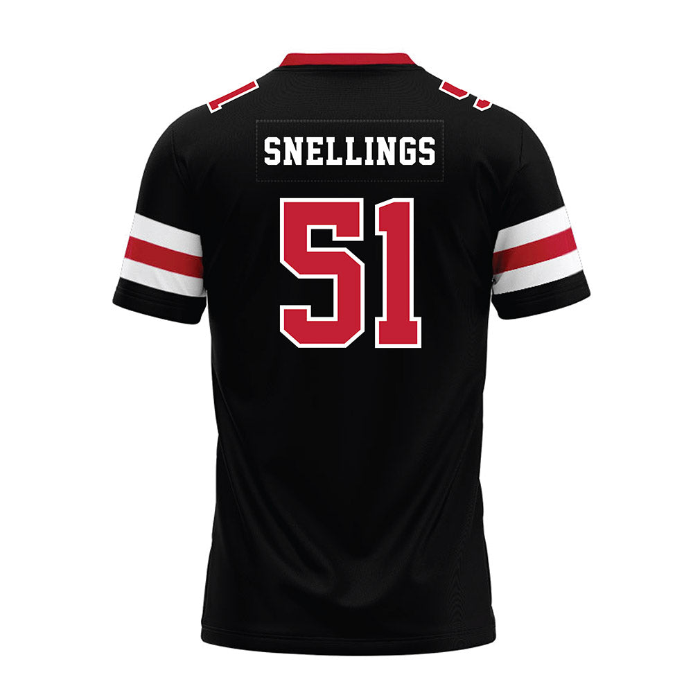 Georgia - NCAA Football : Will Snellings - Black Premium Football Jersey-1