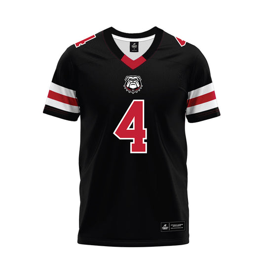 Georgia - NCAA Football : Oscar Delp - Black Premium Football Jersey-0