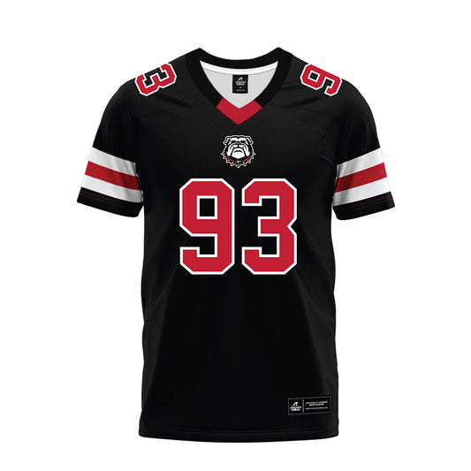 Georgia - NCAA Football : Carter Horton - Black Premium Football Jersey-0