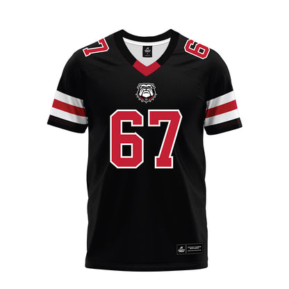 Georgia - NCAA Football : Clinton Barlow - Black Premium Football Jersey-0