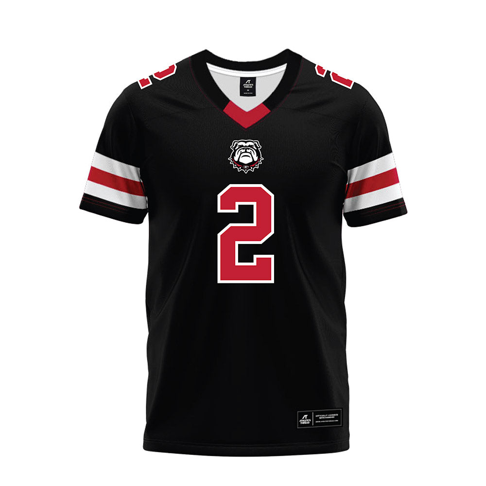Georgia - NCAA Football : Zion Branch - Black Premium Football Jersey-0