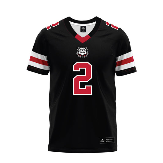 Georgia - NCAA Football : Zion Branch - Black Premium Football Jersey-0