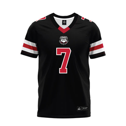 Georgia - NCAA Football : Khalil Barnes - Black Premium Football Jersey-0
