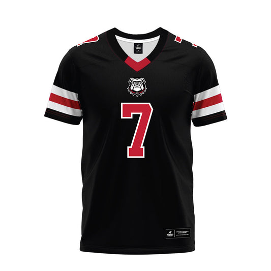 Georgia - NCAA Football : Khalil Barnes - Black Premium Football Jersey-0