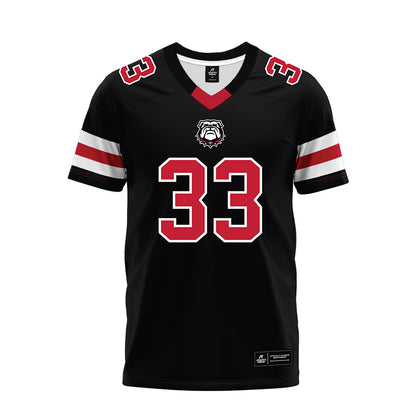 Georgia - NCAA Football : Chauncey Bowens - Black Premium Football Jersey-0