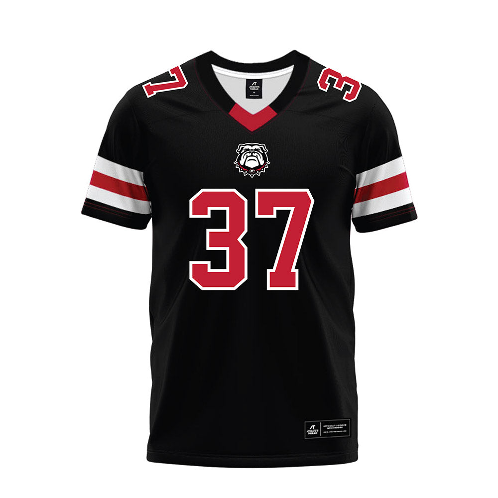 Georgia - NCAA Football : Benjamin McElreath - Black Premium Football Jersey-0