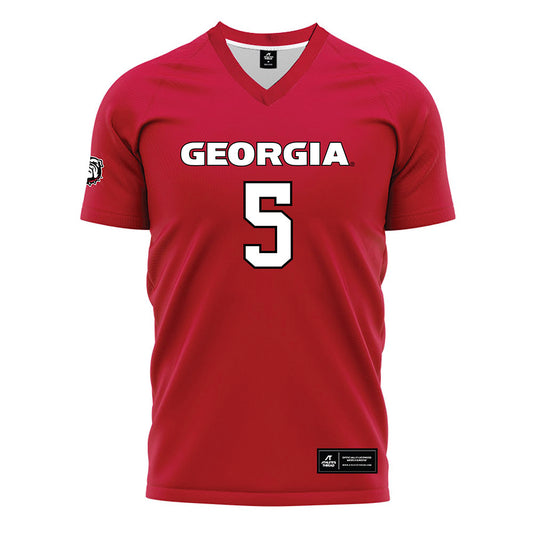 Georgia - NCAA Women's Soccer : Sage Glover - Red Soccer Jersey-0