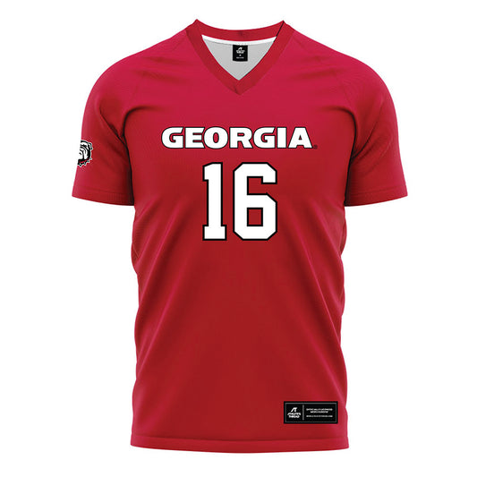 Georgia - NCAA Women's Soccer : Grayson Rogers - Red Soccer Jersey-0
