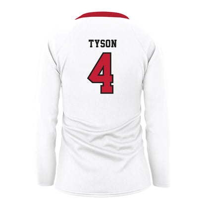 Georgia - NCAA Women's Volleyball : Kaiya Tyson - White Volleyball Jersey-1