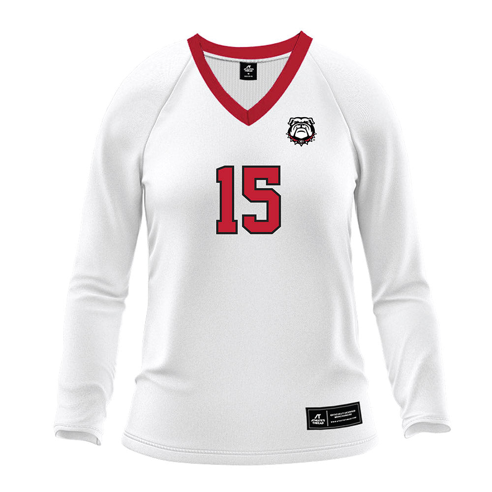 Georgia - NCAA Women's Volleyball : Marin Collins - White Volleyball Jersey-0