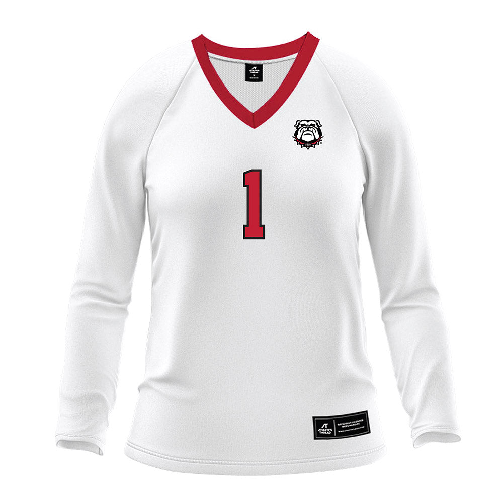 Georgia - NCAA Women's Volleyball : Tori Harper - White Volleyball Jersey-0