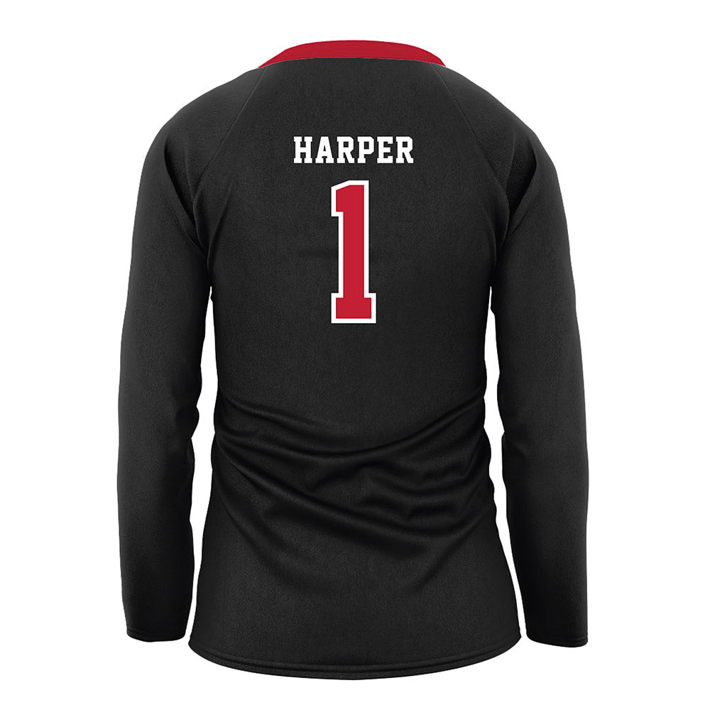 Georgia - NCAA Women's Volleyball : Tori Harper - Black Volleyball Jersey-1