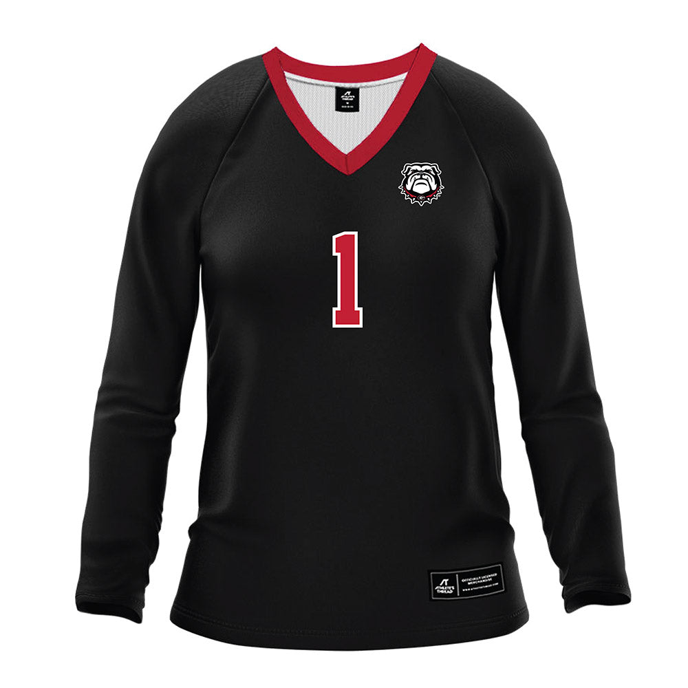 Georgia - NCAA Women's Volleyball : Tori Harper - Black Volleyball Jersey-0