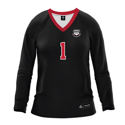 Georgia - NCAA Women's Volleyball : Tori Harper - Black Volleyball Jersey-0