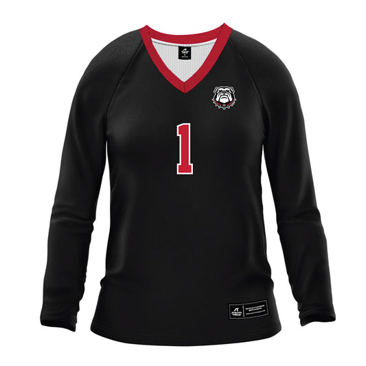 Georgia - NCAA Women's Volleyball : Tori Harper - Black Volleyball Jersey-0