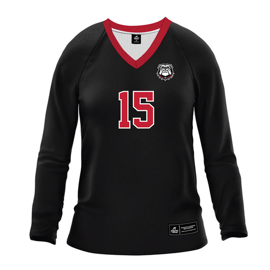 Georgia - NCAA Women's Volleyball : Marin Collins - Black Volleyball Jersey-0
