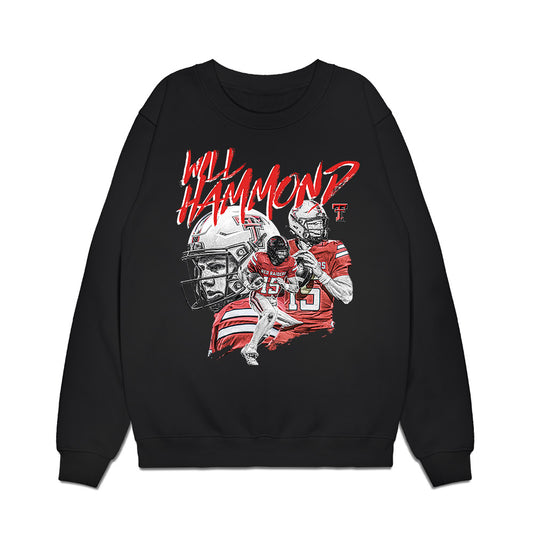 Texas Tech - NCAA Football : William Hammond - Collage Premium Crewneck Sweatshirt-0
