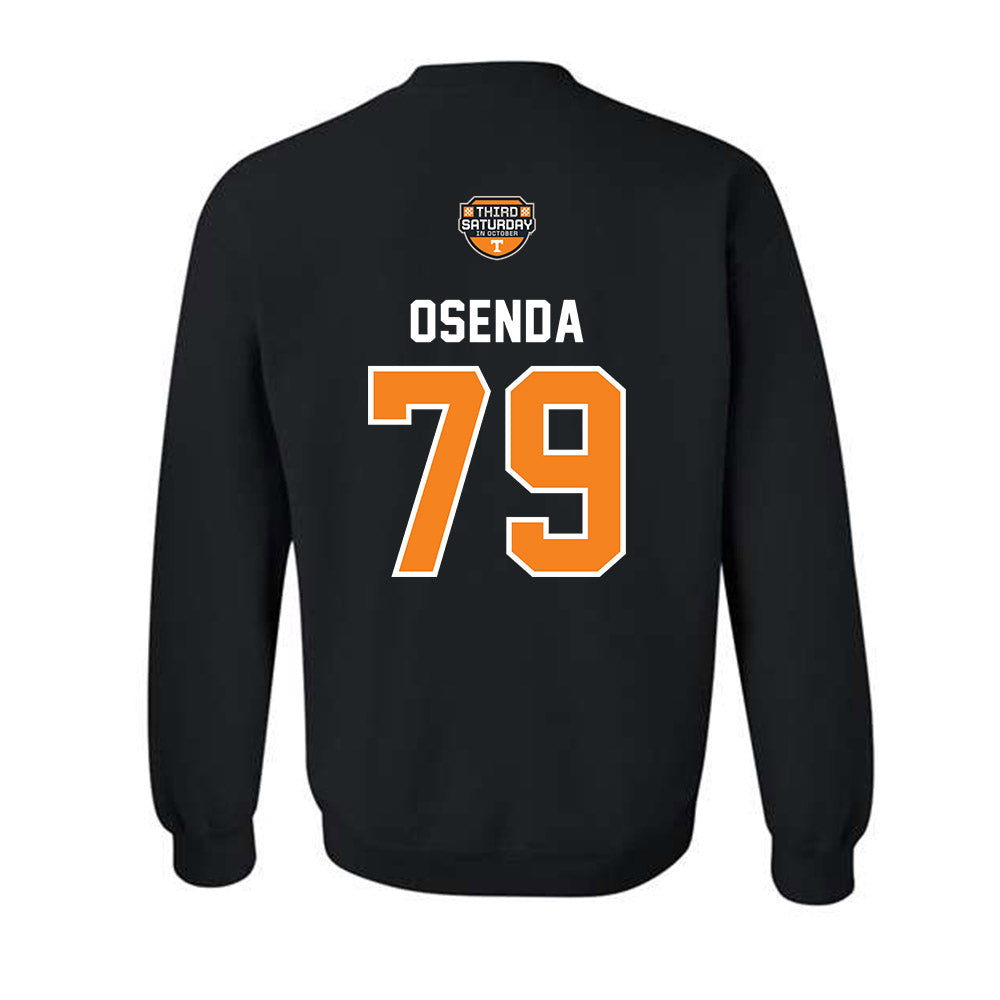Tennessee - NCAA Football : Gabriel Osenda - Third Saturday Black Crewneck Sweatshirt-1