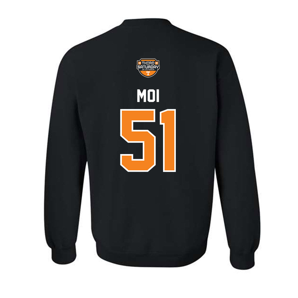 Tennessee - NCAA Football : Jaxson Moi - Third Saturday Black Crewneck Sweatshirt-1