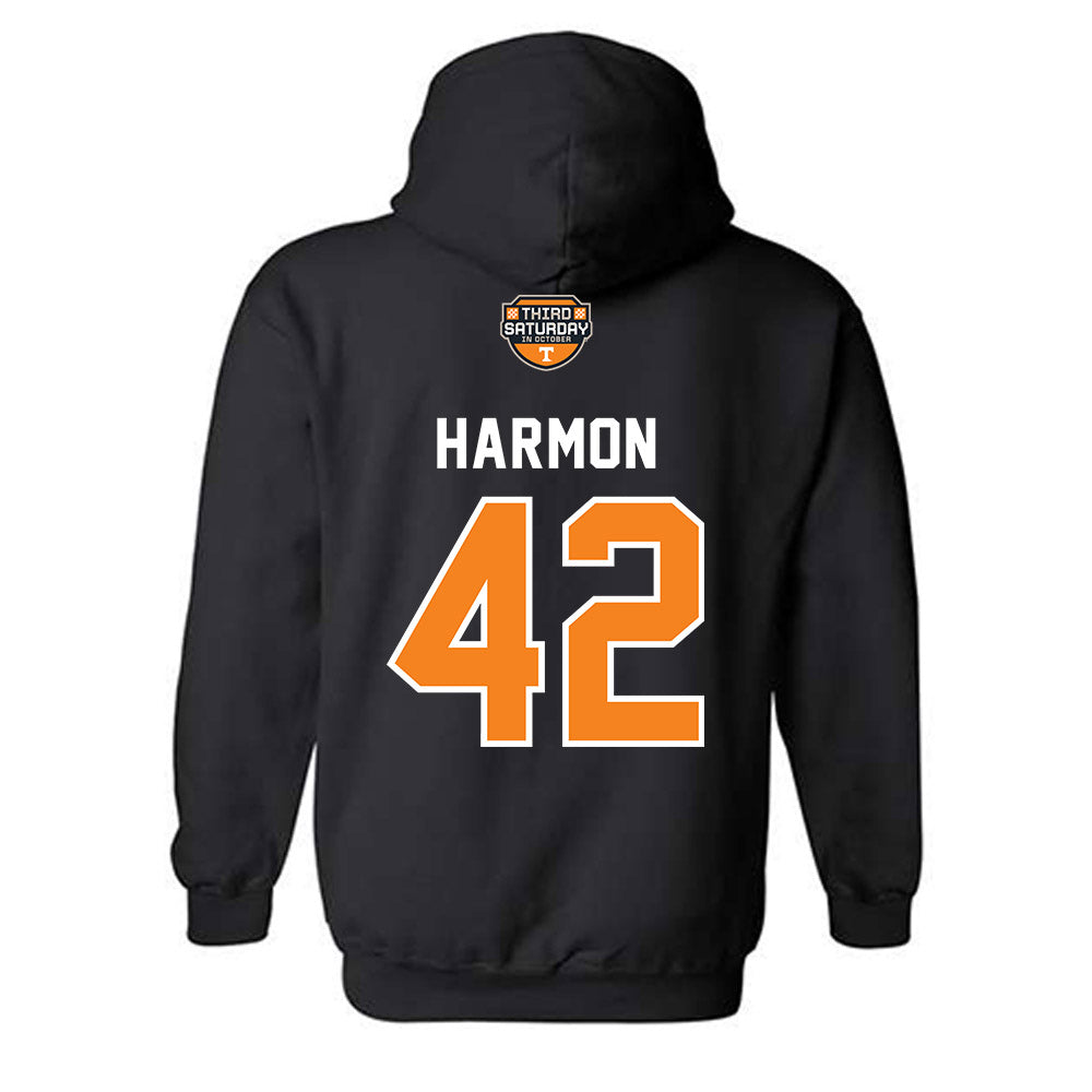 Tennessee - NCAA Football : Braylon Harmon - Third Saturday Black Hooded Sweatshirt-1
