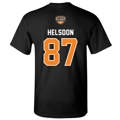 Tennessee - NCAA Football : Joshua Helsdon - Third Saturday Black T-Shirt-1