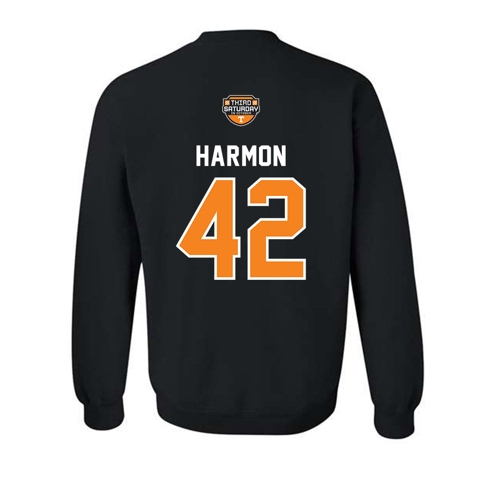 Tennessee - NCAA Football : Braylon Harmon - Third Saturday Black Crewneck Sweatshirt-1