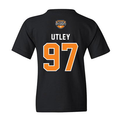 Tennessee - NCAA Football : Ethan Utley - Third Saturday Black Youth T-Shirt-1