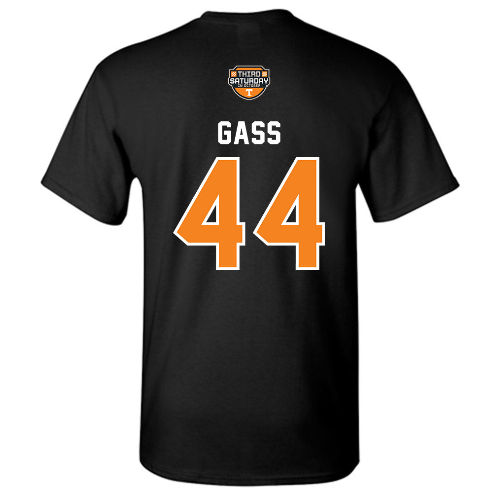 Tennessee - NCAA Football : Christian Gass - Third Saturday Black T-Shirt-1
