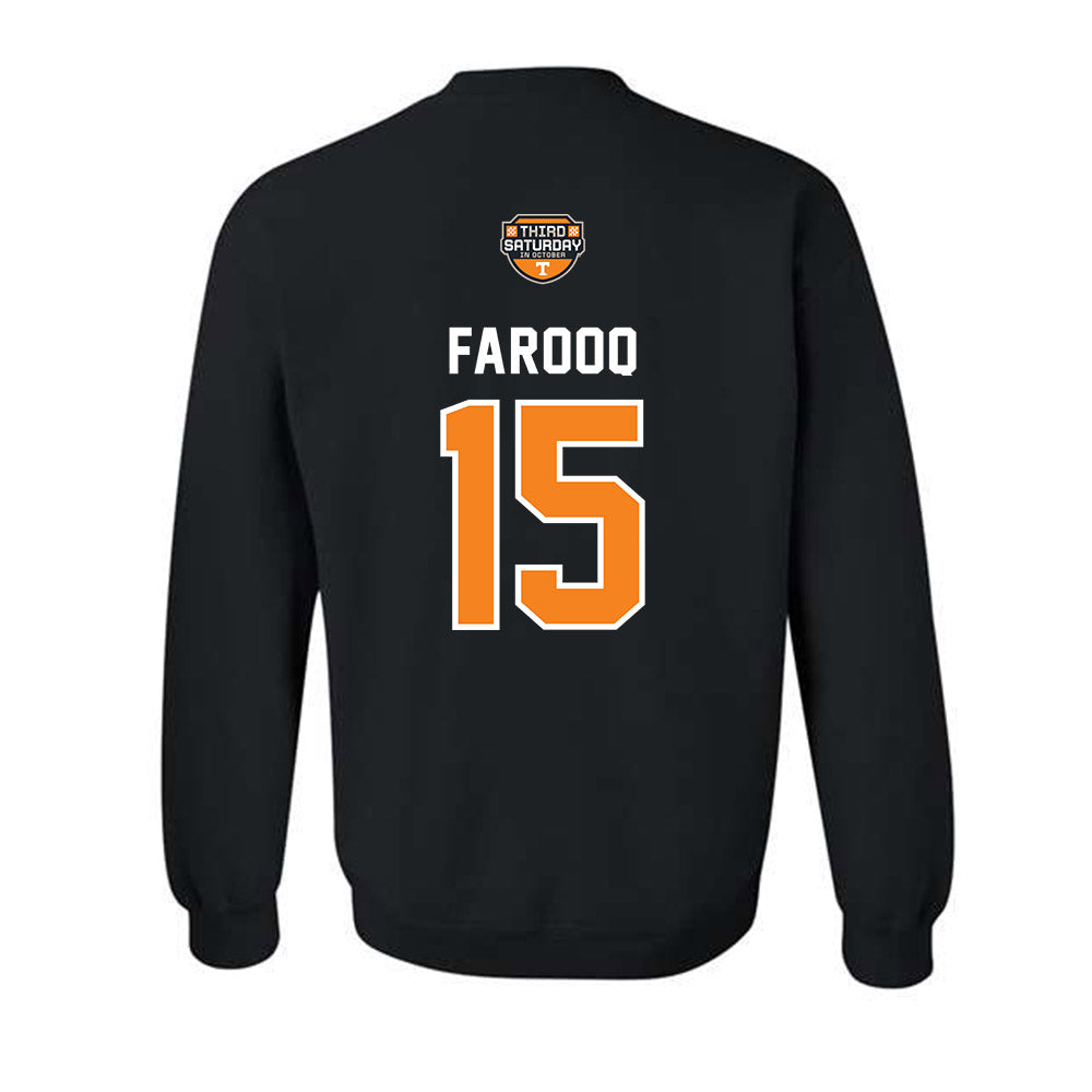 Tennessee - NCAA Football : Edrees Farooq - Third Saturday Black Crewneck Sweatshirt-1