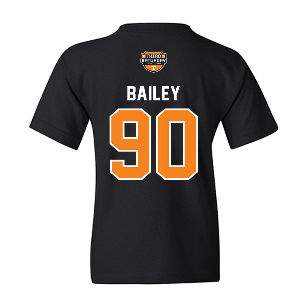 Tennessee - NCAA Football : Dominic Bailey - Third Saturday Black v2 Youth T-Shirt-1