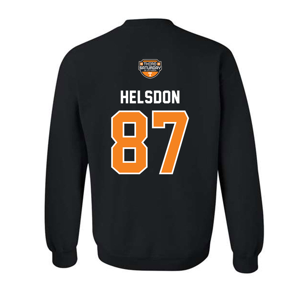 Tennessee - NCAA Football : Joshua Helsdon - Third Saturday Black v2 Crewneck Sweatshirt-1
