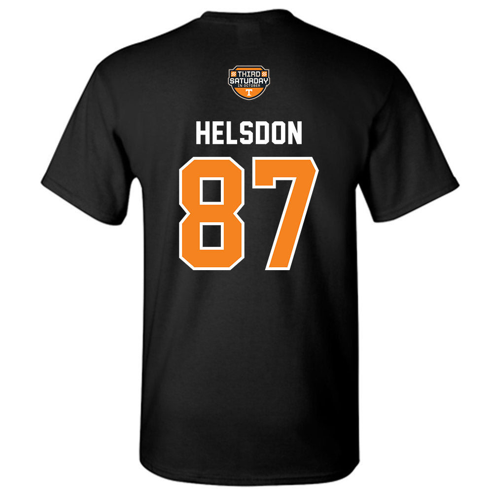 Tennessee - NCAA Football : Joshua Helsdon - Third Saturday Black v2 T-Shirt-1
